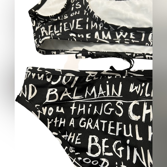 BALMAIN***Black/White Bikini Set***F36 US 4***$589 - Picture 5 of 5